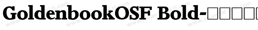 GoldenbookOSF Bold字体转换